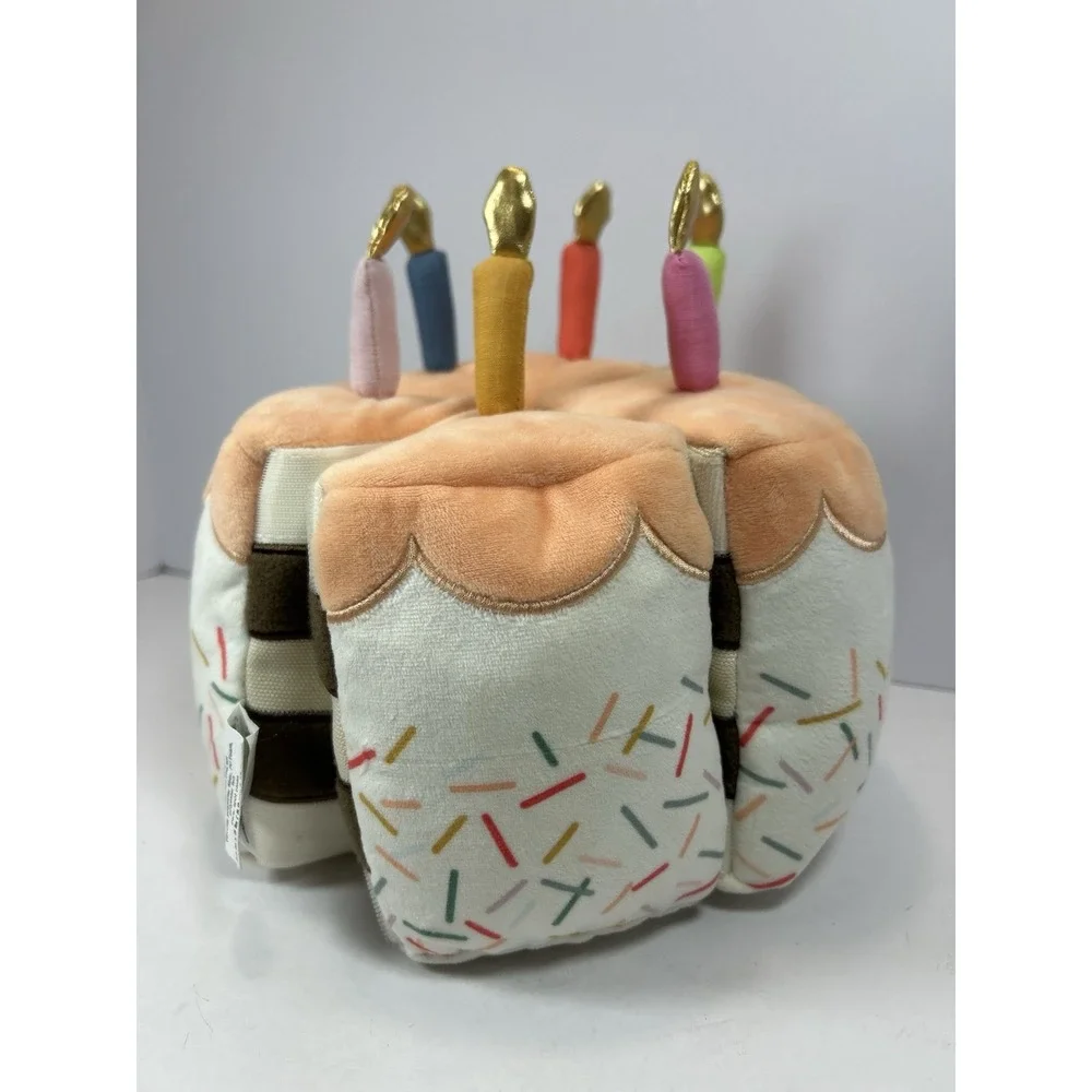 Pillowfort Birthday Cake Toy Plush separable 2 Slices Hook/Loop